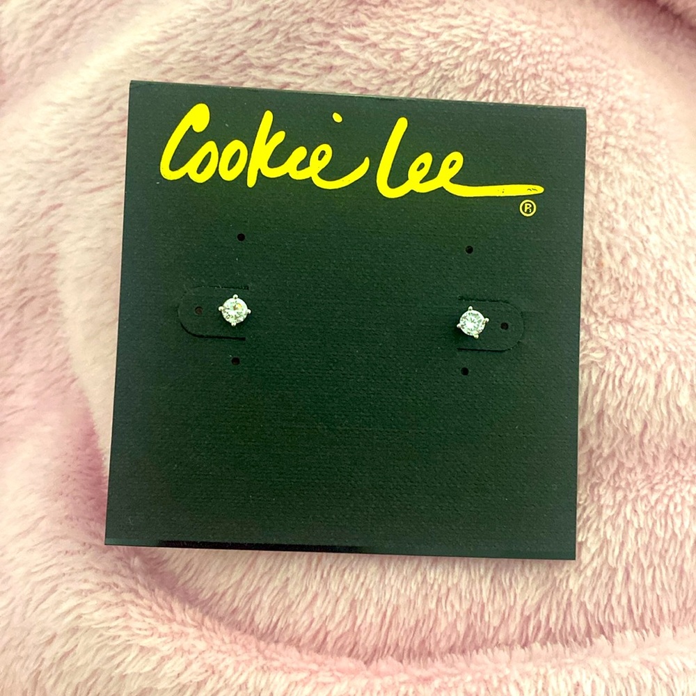 FREE with Bundle purchase NWT Cookie Lee Small Cubic Zirconia Stud Earrings